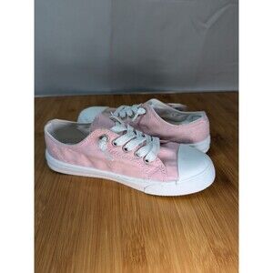 NWT Thereabouts Girls Pink Sneakers SZ 3 Casual Shoes Classic Retro Lace [U10]